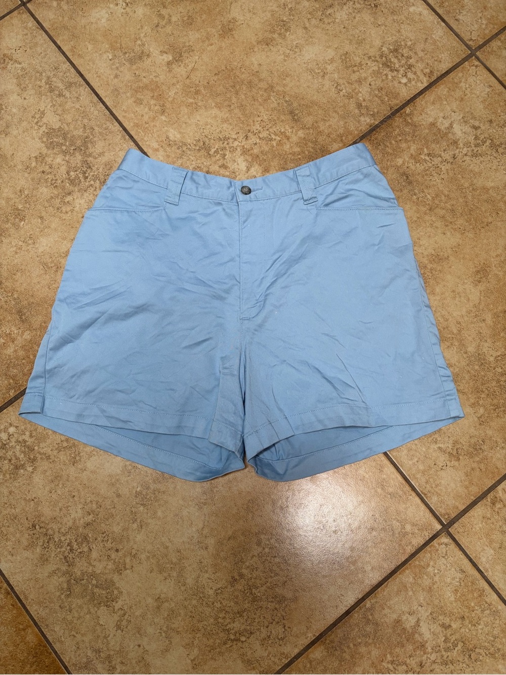 Lee Sky Blue Flat Front Shorts